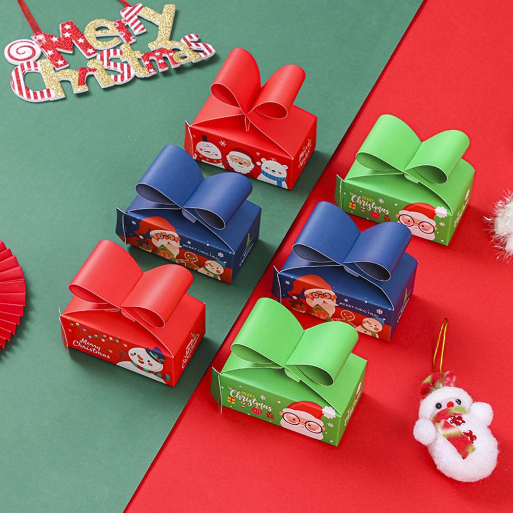 1 Pcs Christmas Papieren Zak Voor Snoep Cookie Biscuit Chocolade Verpakking Doos Met Venster Gebak Levert