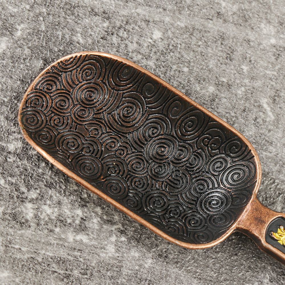 Chinese Alloy Tea Spoon Tea Scoop Spoon Dispenser Tea Leaves Chooser Holder Kitchen Gadgets Accessories