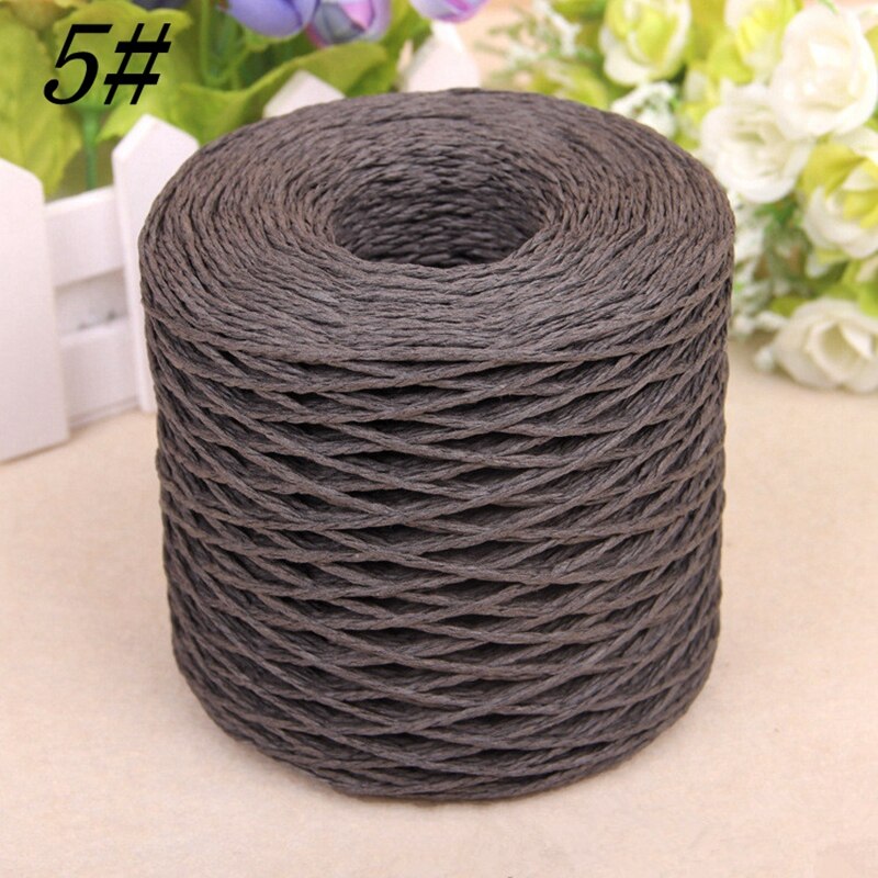 200 Yards Raffia Straw Rope Hat Yarn Paper Raffia Crochet Straw Yarn 2mm Organic TJM9110
