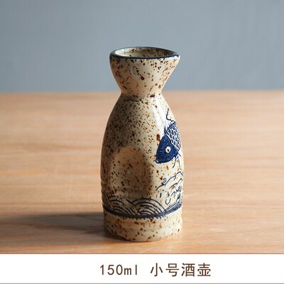 Japansk keramikk sake vinsett hvit gul sprit flaggegryte retro liten vinkoppdress antikk separator tradisjon vintøy: 1