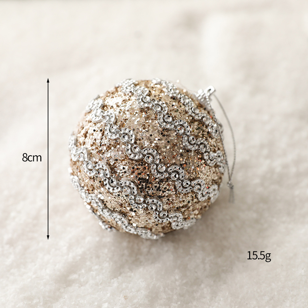 Juletrepynt champagne glitter paljetter ball stjerne sløyfe gjør-det-selv jul hengende anheng år navidad festdekor: Mintgrønn