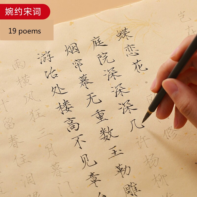 Xuan Paper Calligraphy Copybook Calligraphy Copybooks Set Song Huizong's Thin Gold Style Brush Caligrafia Copybook Sets: B
