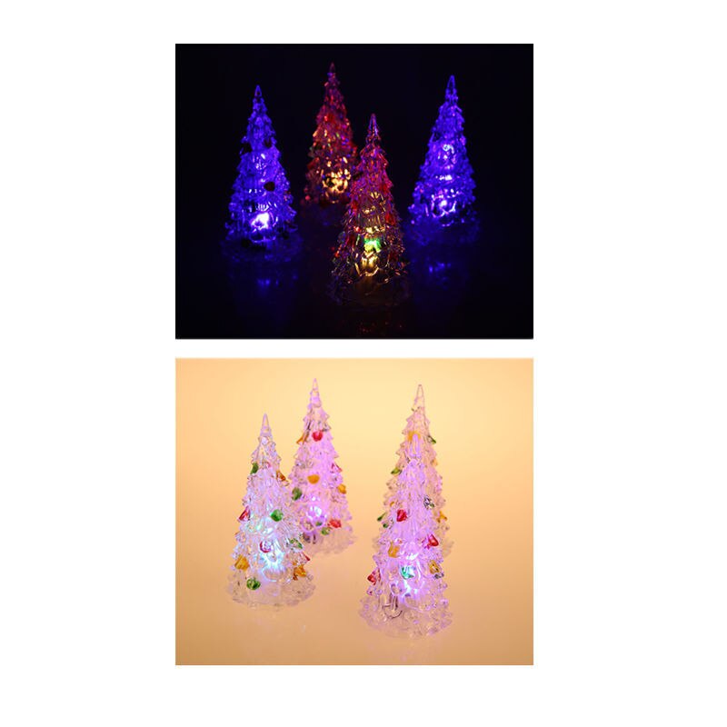 Style Colorful 2-Layer Color 12 Centimeter Colorful Color Changing Small Night Lamp Acrylic Night Lamp for Christmas Tree Sm