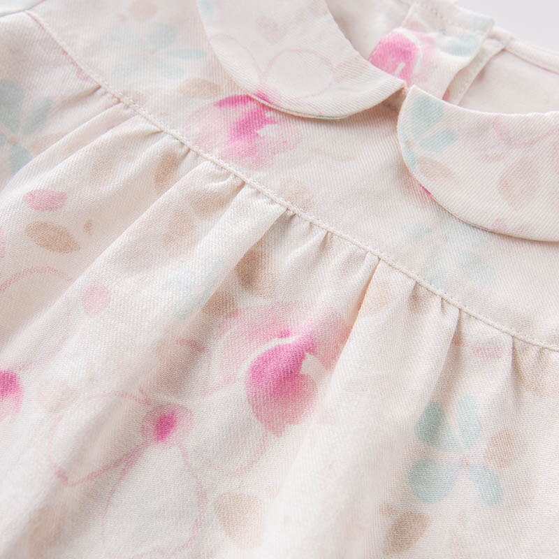 Db7363 dave bella spring baby piger print skjorte børn bomuld søde toppe børn bluser