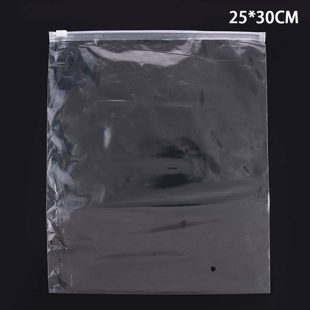 Suuret kirkkaat vetoketjulliset säilytyspussit raskaan käytön läpinäkyvä muovinen vetoketjupaketti pieni korupakkaus uudelleensuljettava paksu polypussi: 25 x 30cm