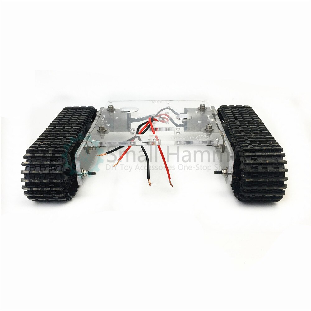 Akryl tank robot chassis  dc9-12v bælte køretøj gør det selv arduino sæt