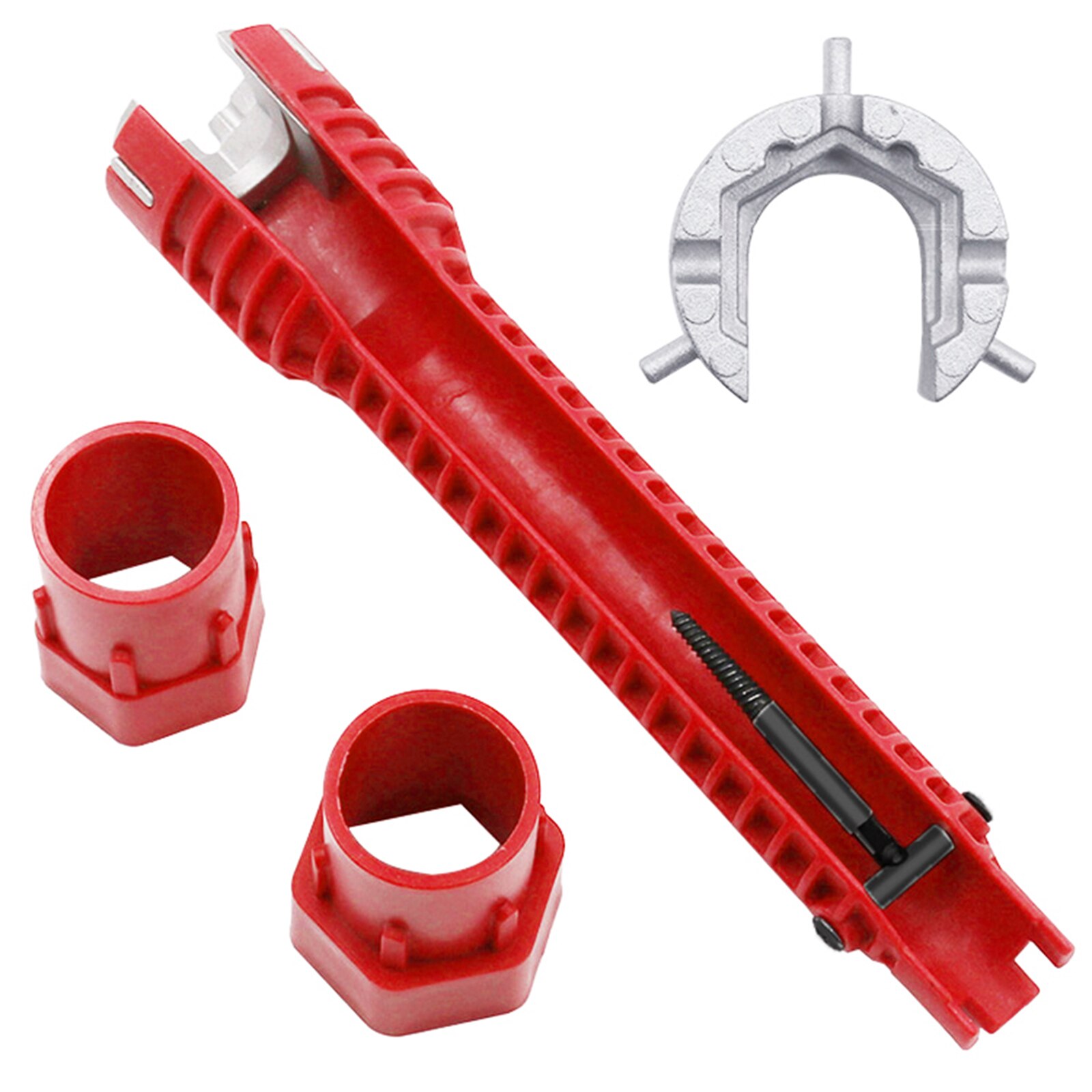 8 In 1 Key Flume Wrench Sink Multitool Pipe Magic Sink Wrench Plumbing Installation Tools Kitchen Plumbing Spanner Repair Tools