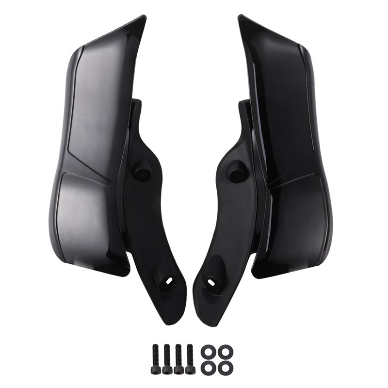 Black Adjustable Wind Side Wing Windshield Air Deflector for Touring Road Glide FLTRX Motorcycle Accessories: Default Title