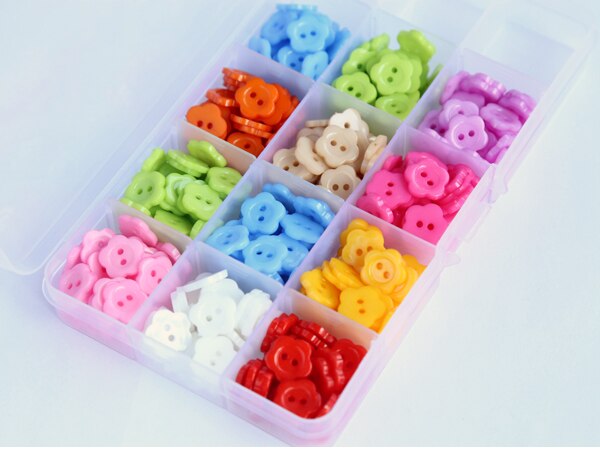 100 stks/partij Maat: 13mm Snoep Cartoon Bloem Knoppen voor Craft Baby Kinderkleding Knop Handgemaakte Scrapbooking Decoratie (ss-568)