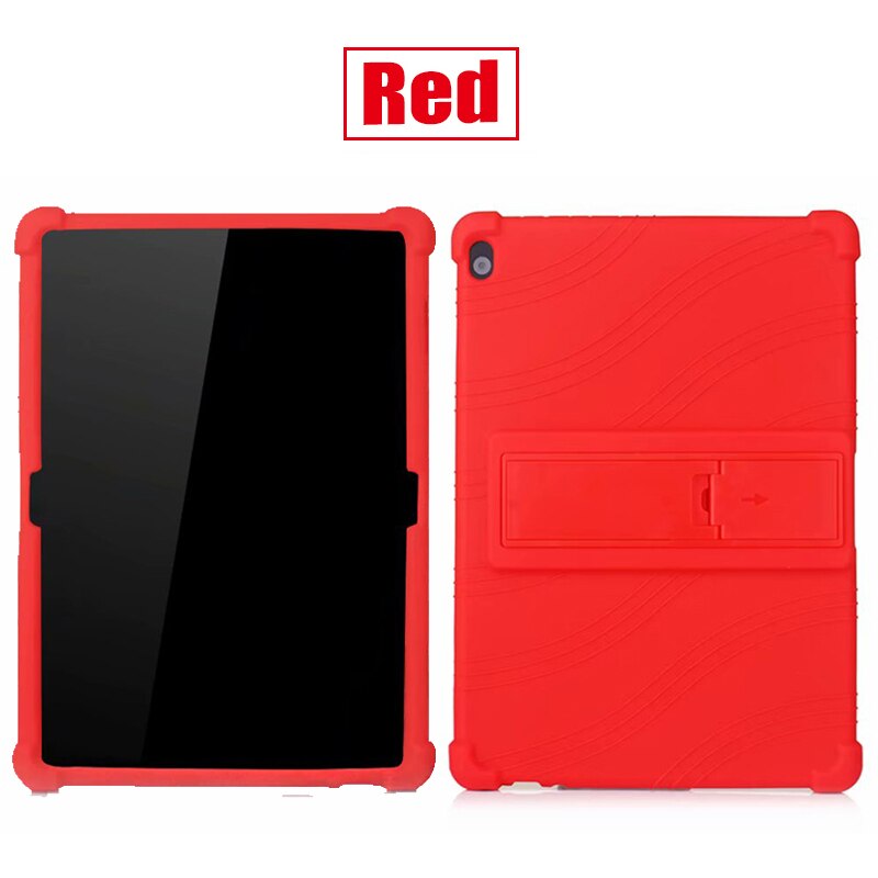 Étui souple en silicone pour Lenovo tab M10 TB-X605F onglet TB-X505L P10 TB-X705F TB-X705L 10.1 pouces tablette PC étui de protection + Film + stylo: Red / Tab P10 TB-X705