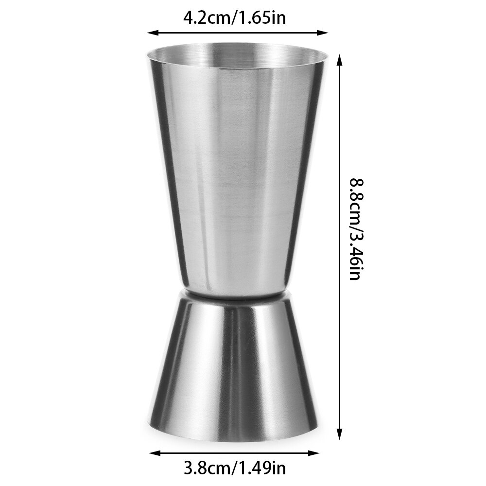 1pc Dual Shot Measure Cup Stainless Steel Drinking Cup Bar Tools Kitchen Gadgets Measure Jigger Drinking Spirit Bar Barware Tool: B 30 and 50ml