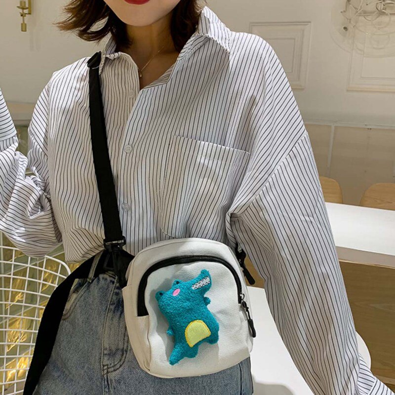 Søt liten dinosaur messenger bag jente liten fresh wild canvas bag