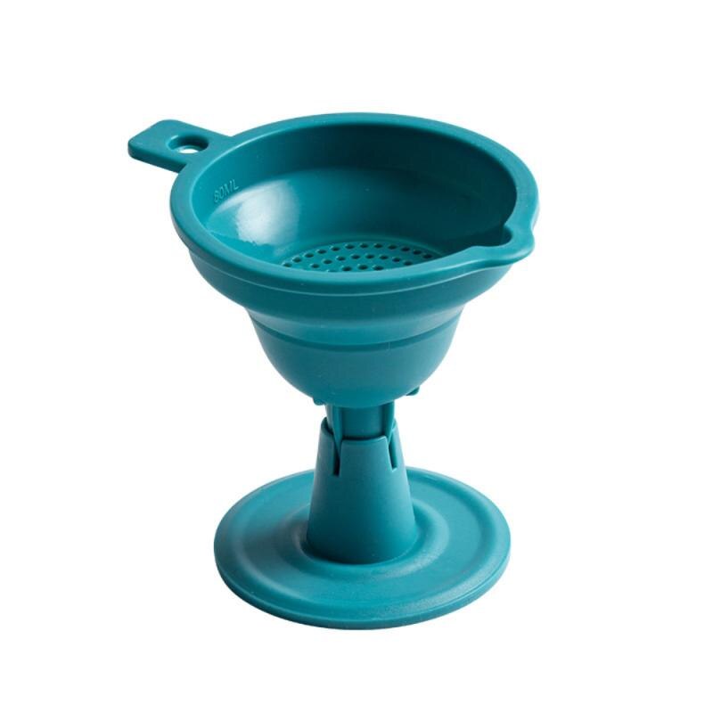 Funnel Silicone Folding Funnel Kitchen Household Multifunctional Mini Folding Oil Funnel Wine Funnel Trumpet: Red