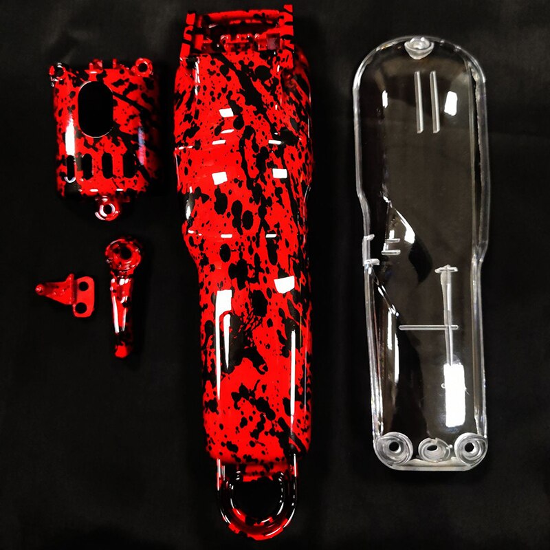 Electric Hair Clipper Shell Kit Camouflage Barber Shop Styling Trimmer DIY Housing Cover for Wahl 8148 8591 Hair Cutting Machine: Red
