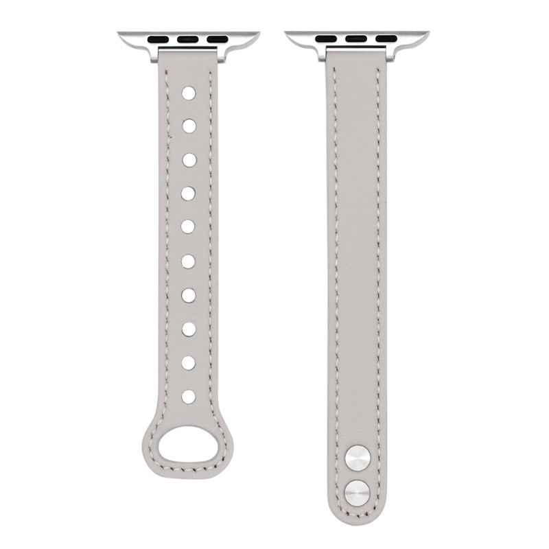 Læderurrem til apple watch series 8 7 6 5 4 3 se 38mm 40mm 41mm 42mm 44mm 45mm til iwatch ultra 49mm udskiftning af håndledsrem: Sort gul / 14mm