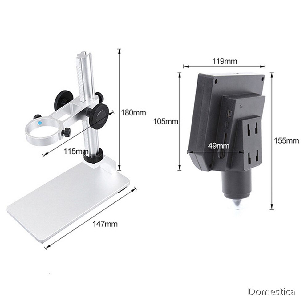 Digital Microscope Electronic 1-600 Times 4.3 Inch Display G600 Liter Frame Electron Microscope With Metal Bracket 16 Languages