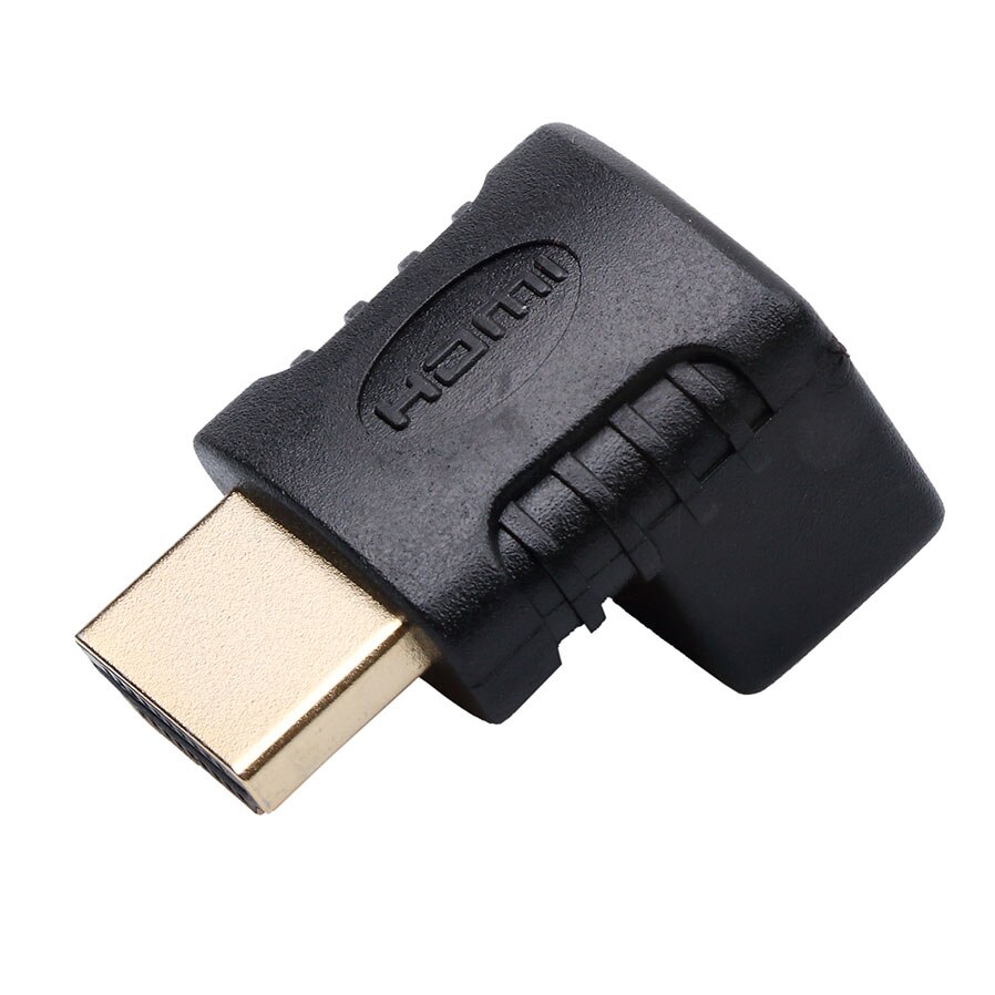 Kebidumei HDMI männlich zu HDMI weiblich Kabel Adapter 90 Grad Rechts Winkel L - Typ (Unterseite)Schwarz 1080P Clever HDTV Pro Xbox 360
