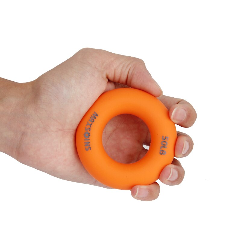 Anillo de silicona de agarre de pinza de mano, banda de resistencia para dedo, ejercicio para muñeca antebrazo, entrenamiento, expansor de mano carpiano: Naranja