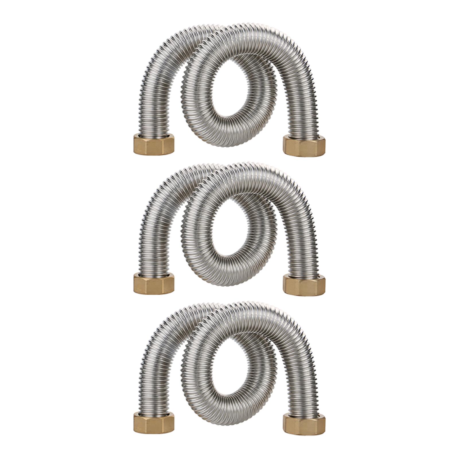 Heavy Duty Corrugated Pipe Heat-Resistant with 2 Washers Burst-Proof DN40 Steam Pipe for Floor Heating Pipes Boiler Water Supply