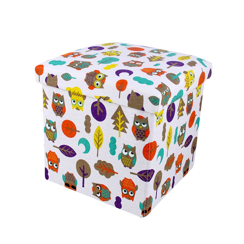 Cloth storage box foldable storage stool storage stool can sit adult multifunctional square sofa shoe changing stool ottoman