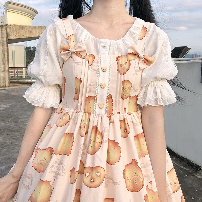 Vestido Moko Lolita dulce pastel verano JSK sin mangas lolita princesa vestido japonés vintage, victoriano princesa vestido de
