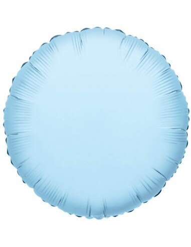 Ronde ballon 45cm Lichtblauw-Folie Polyamide-K17418