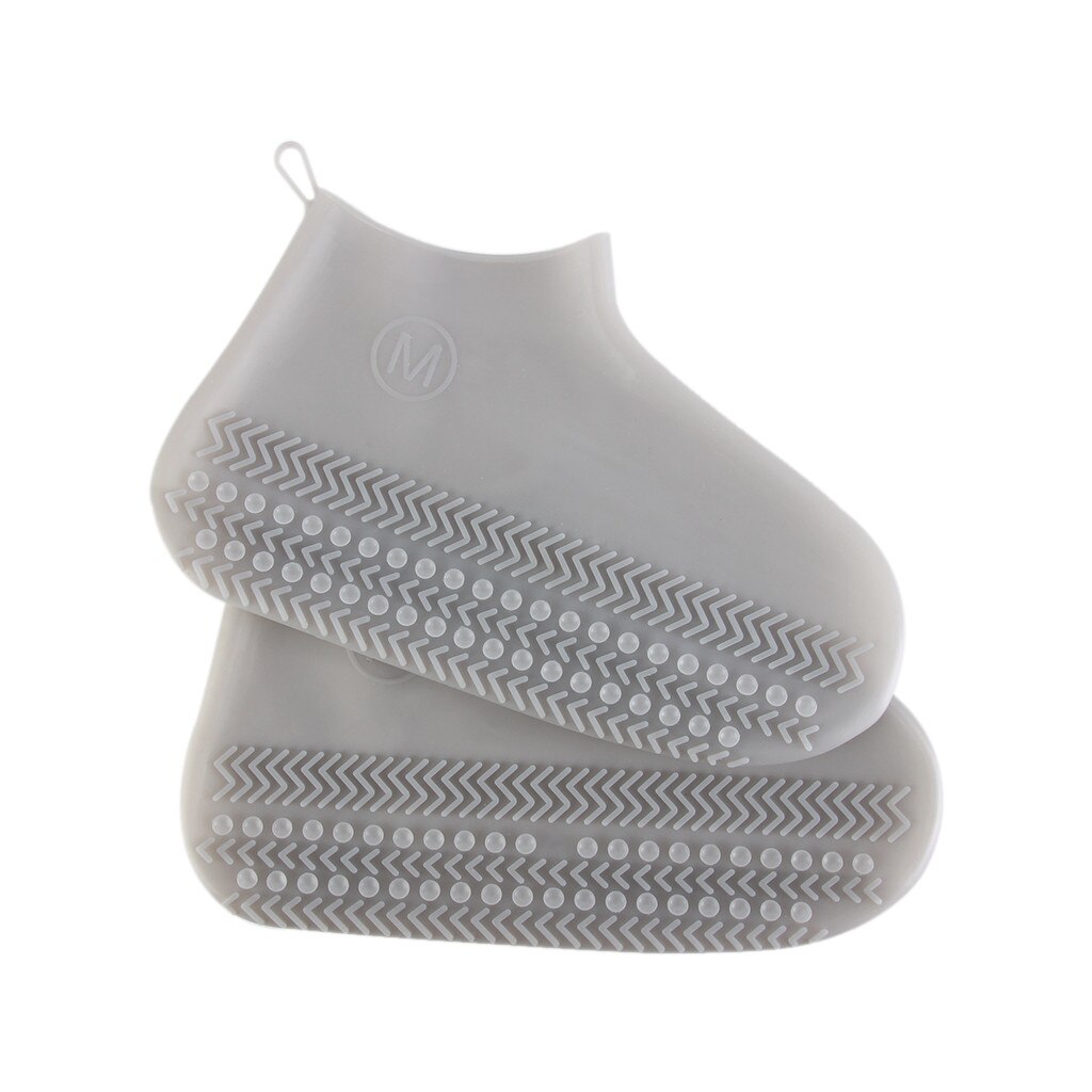 Reusable rain boots covered with waterproof snow shoes S / M / L silicone waterproof shoes rain shoe 650: Gray Color