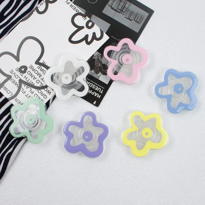 Cute Floral Phone Grip posocket Tok Flower Cellphone Stand Holder for iPhone 15 14 Mobile Bracket Foldable Expanding Kickstand