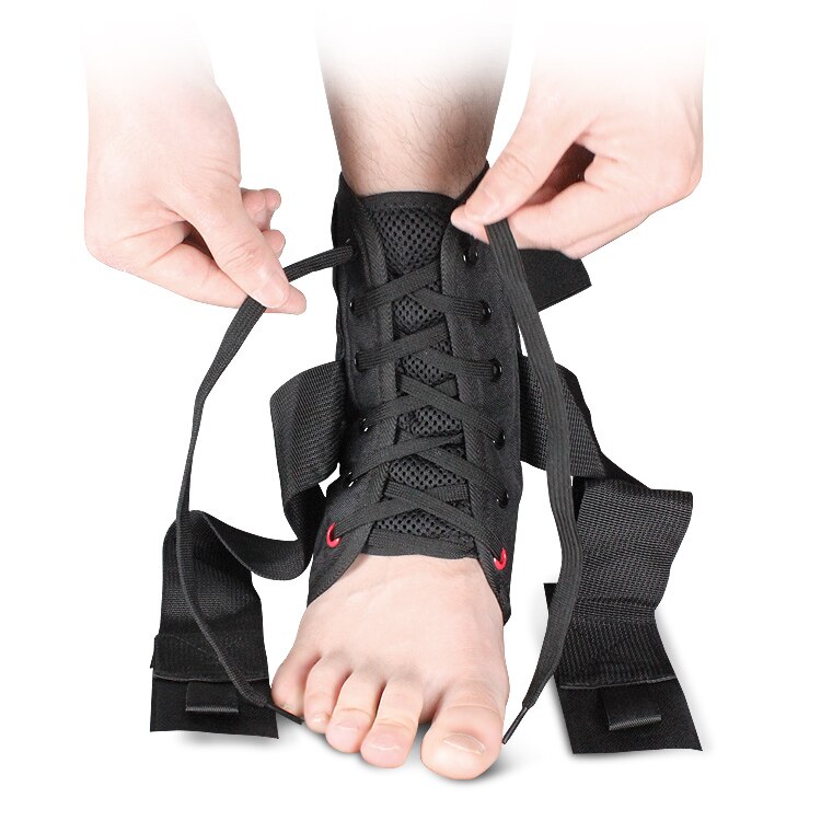 Aolikes Enkelbrace Ondersteuning Sport Verstelbare Lace Up Enkel Stabilisator Bandjes Voor Verstuikte Voet Compressie Sokken Mouw