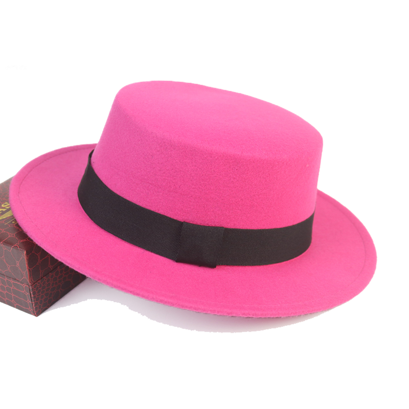9 farver jazz kasketter herrehatte imiteret uldne kvinder mænd damer fedoras top hat europæisk amerikaner runde kasketter bowlerhatte: 6