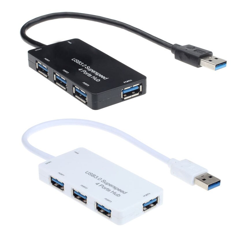 Powered USB 3.0 4-Port SuperSpeed Compact Hub Adapter For PC Laptop Mac Ultra slim structure USB Hubs#T2