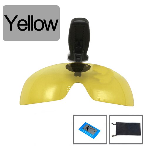 Polarisierte Angeln Gläser Hut Visiere Sport Clips Kappe Clip auf Sonnenbrille Für Angeln Radfahren Wandern Golf Brillen UV400: Yellow bag