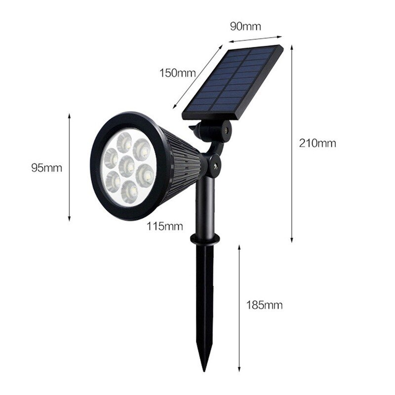 Solar--LED-Licht draussen Solar- angetrieben Scheinwerfer in-Boden Wasserdichte Landschaft Solar- Licht Garten Dekoration draussen Solar- Lampe