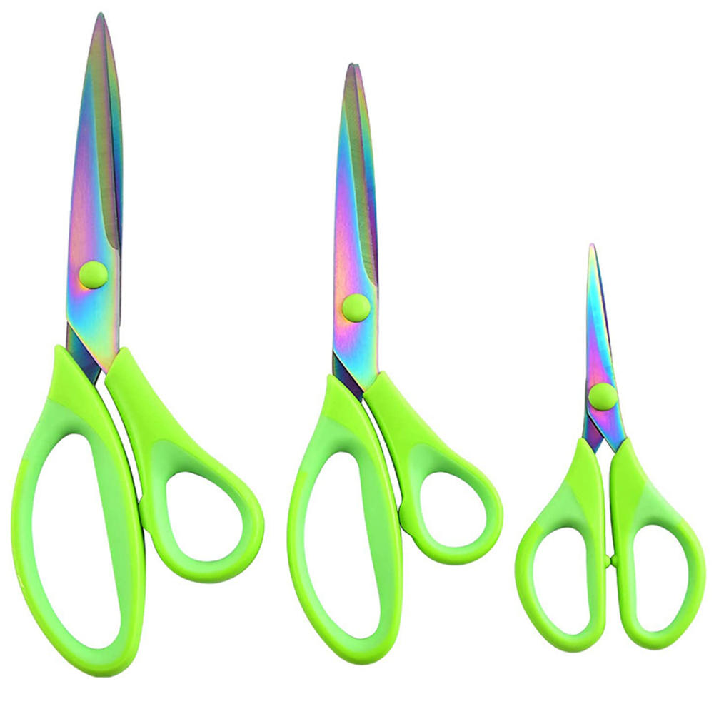 3Pcs Tailor Craft Scissors Sharp Titanium Blades Shears Multipurpose Scissors Tool Set Great for Office Sewing Arts Supplies