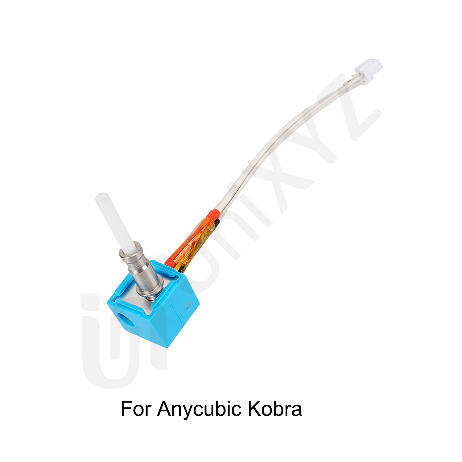 Bloque calefactable Hotend mejorado para Anycubic I3 Mega S Mega Zero 2,0 Kobra Chiron Vyper 12V 24V calentador j-head Heat Break End: Blanco