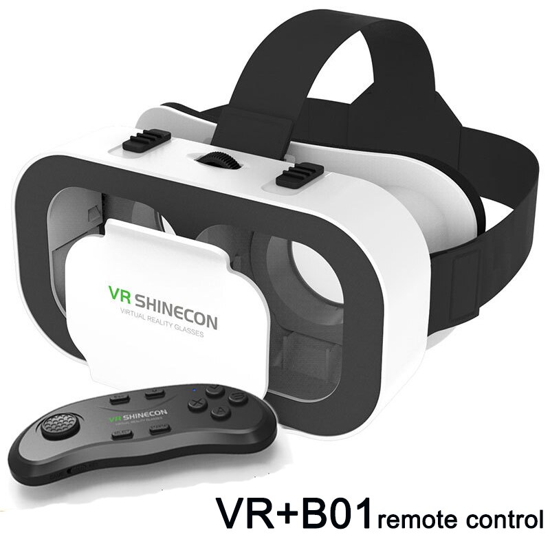 Vr Headset Helm Smart Virtual Reality Bril 3D Bril Virtual Reality Bril Vr Headset Voor Google Met Controllers: with B01 remote