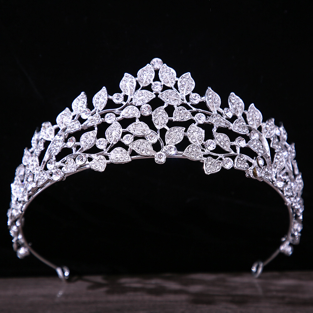 Diadèmes de mariée en cristal de couleur argent, couronne de luxe, strass, diadème de concours, couvre-chef, accessoires pour cheveux de mariage