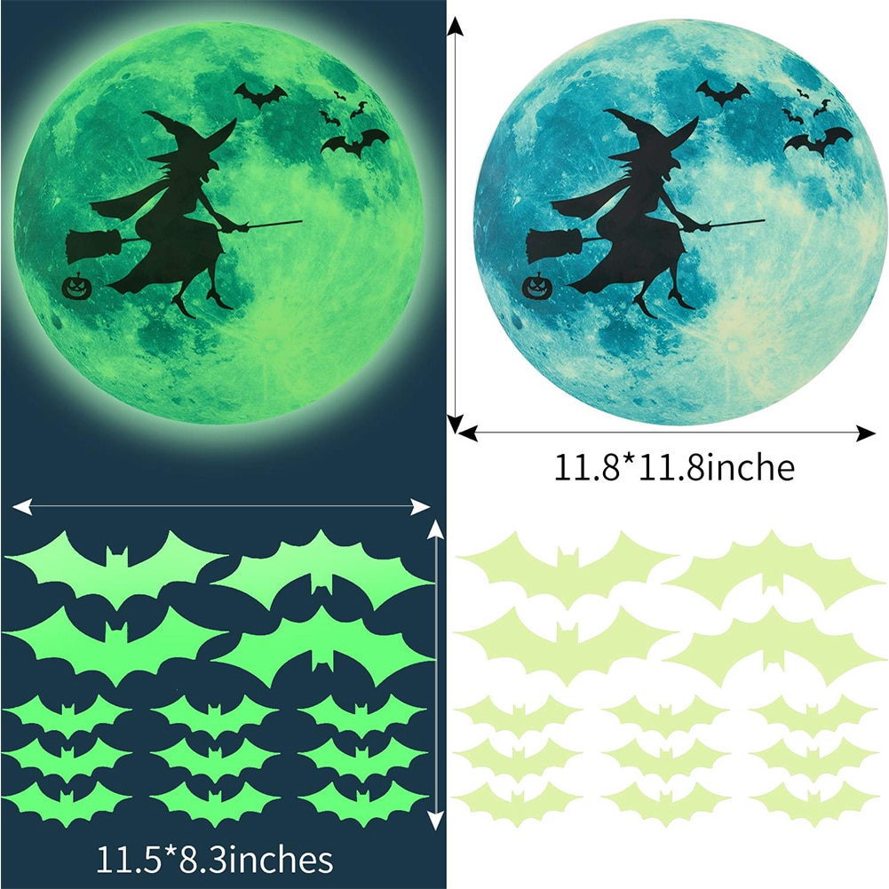 Halloween Glow In The Dark Venster Decals Lichtgevende Stickers Voor Halloween Thema Party