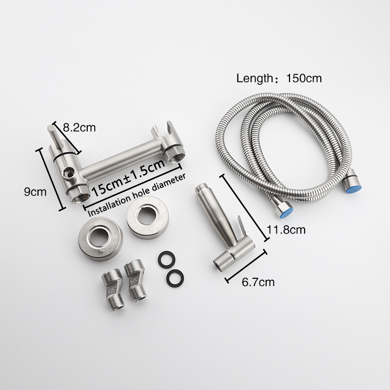 Ula borstad bidéblandare toalettblandare ducha kallvattenblandare kran rund duschspray hygienisk dusch