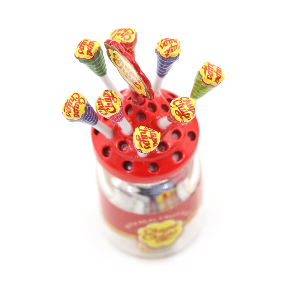 Miniatuur Eten Dessert Suiker Mini Lollipops Met Case Houder Candy Voor Poppenhuis 1/12 Keuken Meubels Speelgoed Accessoires 1:12