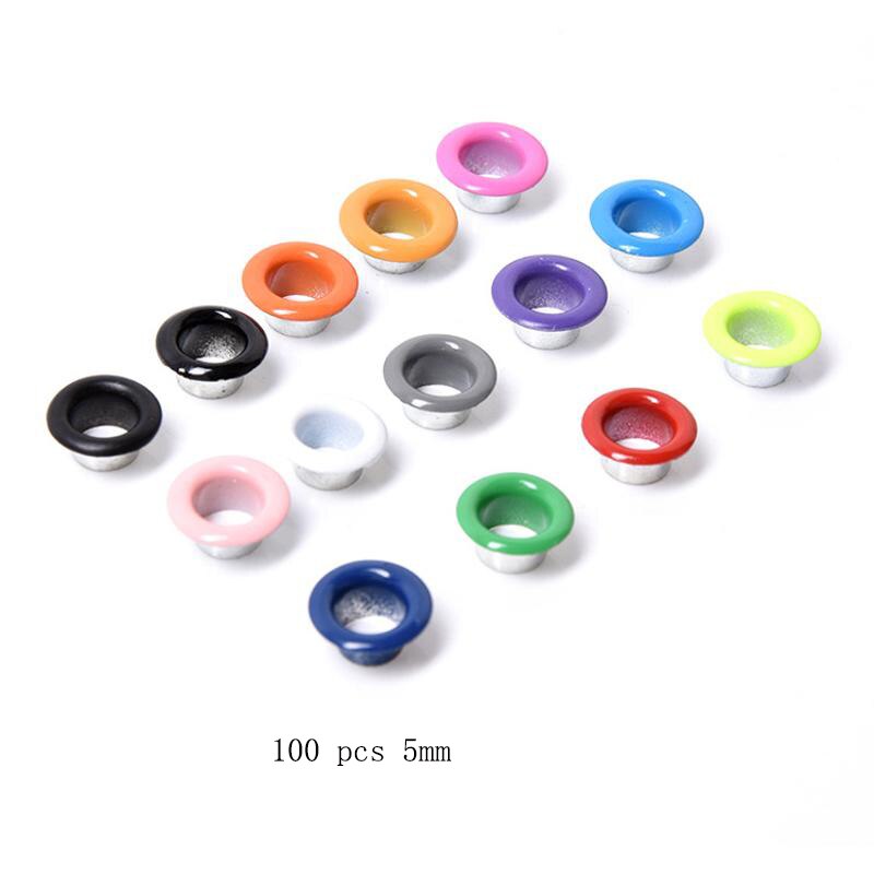 100 kpl 3 4 5 6 10 mm metalliset painonapit ompelunapit painonapit ompelu nahka askarteluvaatteet nahkatarvikkeet: Sekoitettu väri 5mm