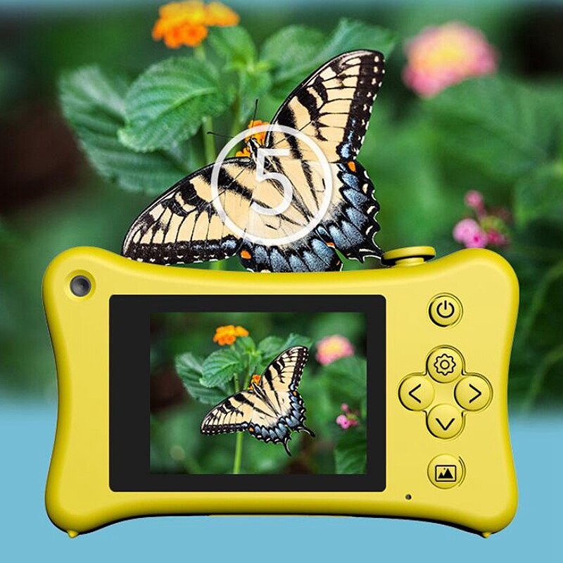 Kids Camera Plastic Shell Cute Mini Cartoon Digital 5V/1A Support Expansion 32GB SD Card SLR 1-1.5 Hours Manual Camera