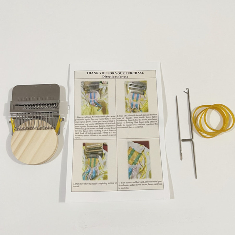 Diy Kleding Naaien Kleine Weefgetouw Kleine Mender Weefgetouw Kleine Loom Voor Stopnaald Machine Met Instructies Accessoires