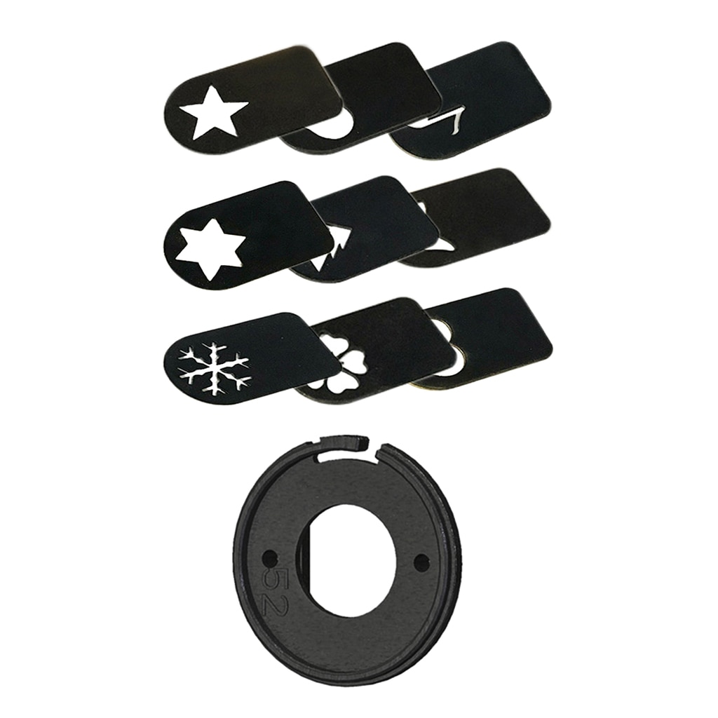 Kit de filtre à effet Bokeh avec couvercle de capuchon d'objectif 82mm 10 en 1 pour scène artistique fête de mariage large Application