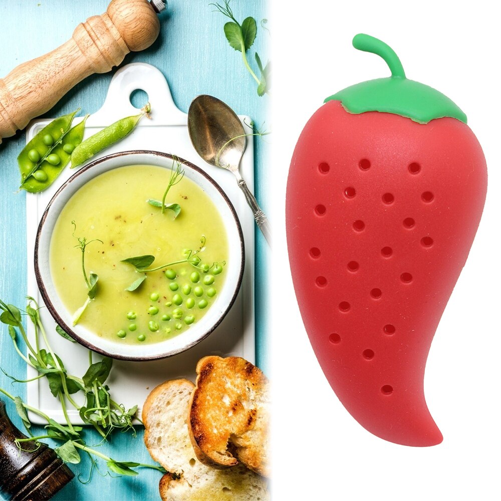 chili krydder krydderfilter lapskaus suppe silikon te urteinfusjonsfilter verktøy kryddersett kjøkken praktiske dingser