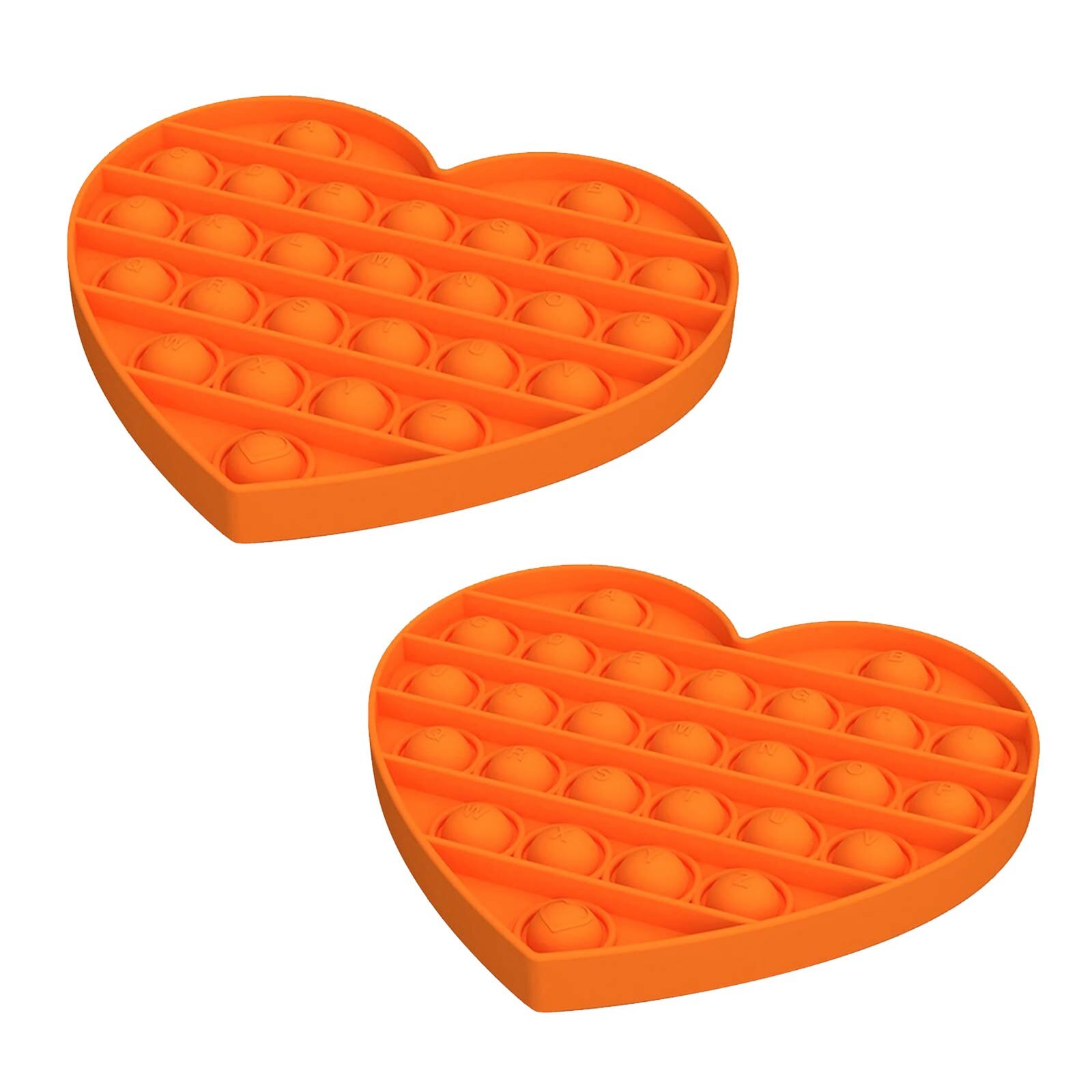 2 pz New Push Bubble Fidget Love Heart Cartoon giocattolo sensoriale autismo esigenze speciali antistress Fidget Toy per bambini adulti