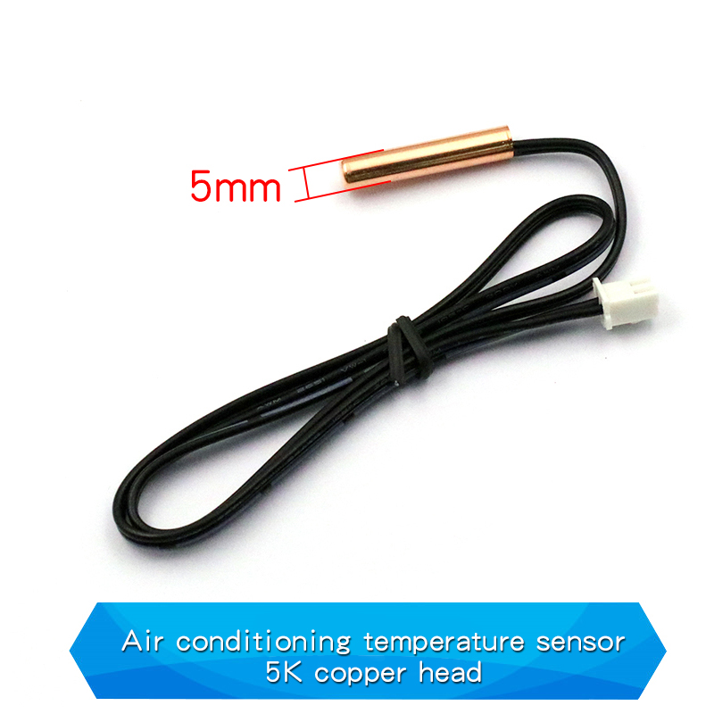 2 Stück Klimaanlage Temperatur sensor 5k 10k 15k 20k 25k 50k 100k Conditioner Rohrs ensor Gummi kopf Kupfer kopf: Grey