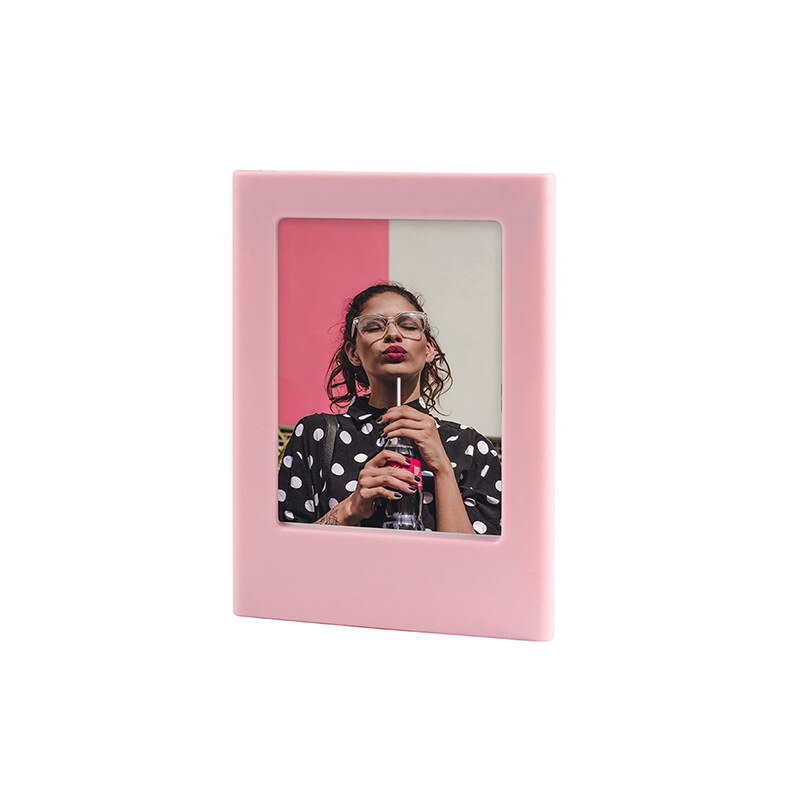 Fujifilm Instax Mini Film 3 Cal ramka na zdjęcia kolorowe dwustronnie magnetyczne lodówka ramka na zdjęcia magnesy ramka na zdjęcia: Pink