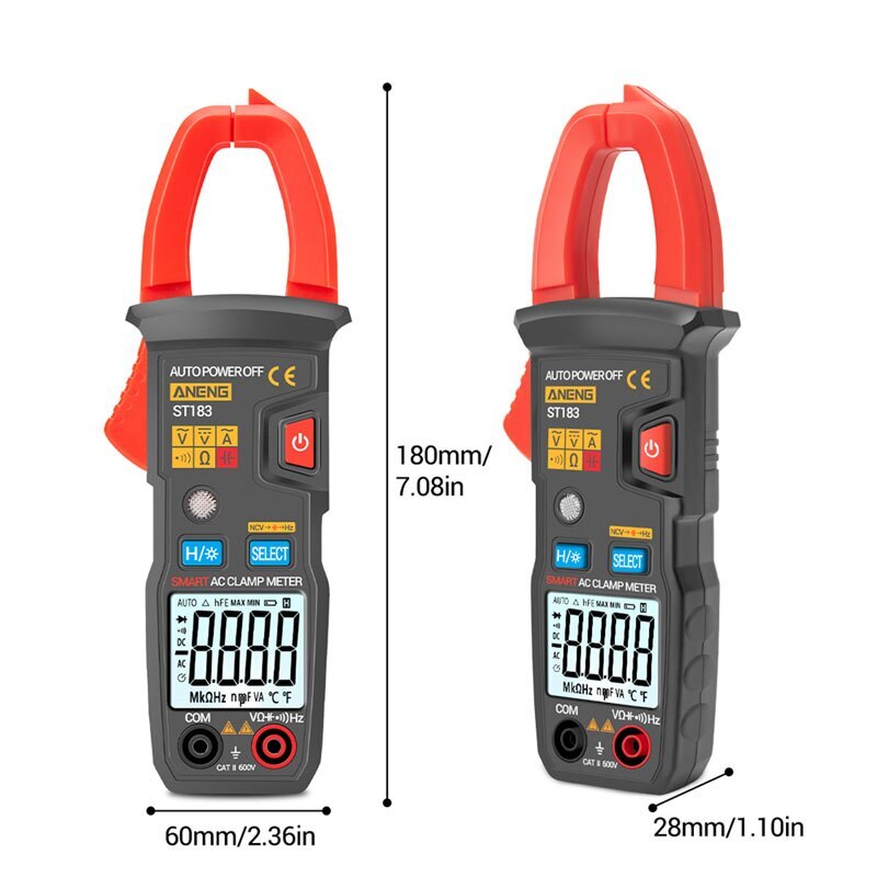 Smart Digital Clamp Meter Digital Multimeter Tester Clamp Meter 400A AC/DC Clamp Digital Ammeter Backlight Clamp Meter