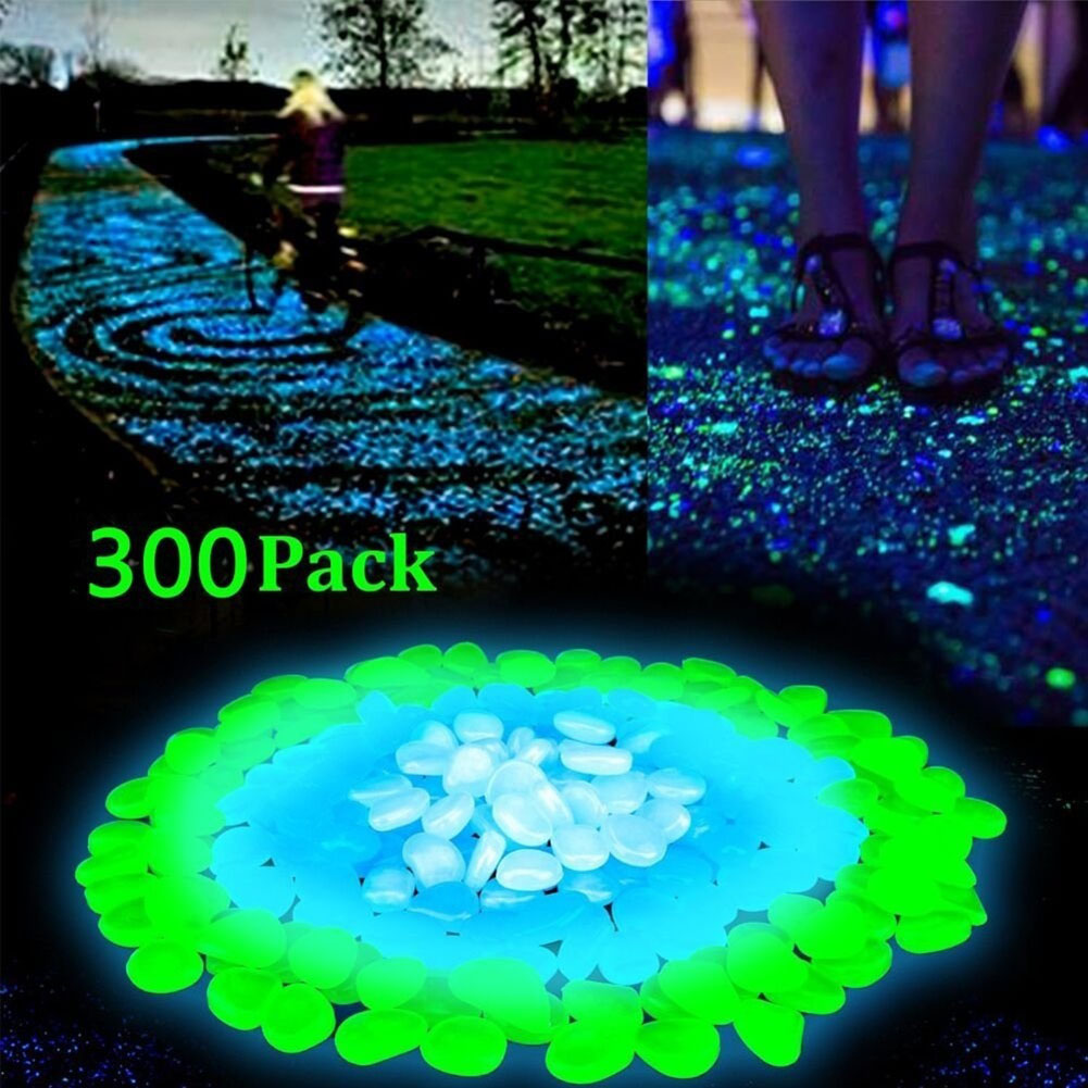 300 stuks kiezels lichtgevende stenen tuindecoratie kiezels aquarium landschapsdecoratie lichtgevende kiezels kunststeen